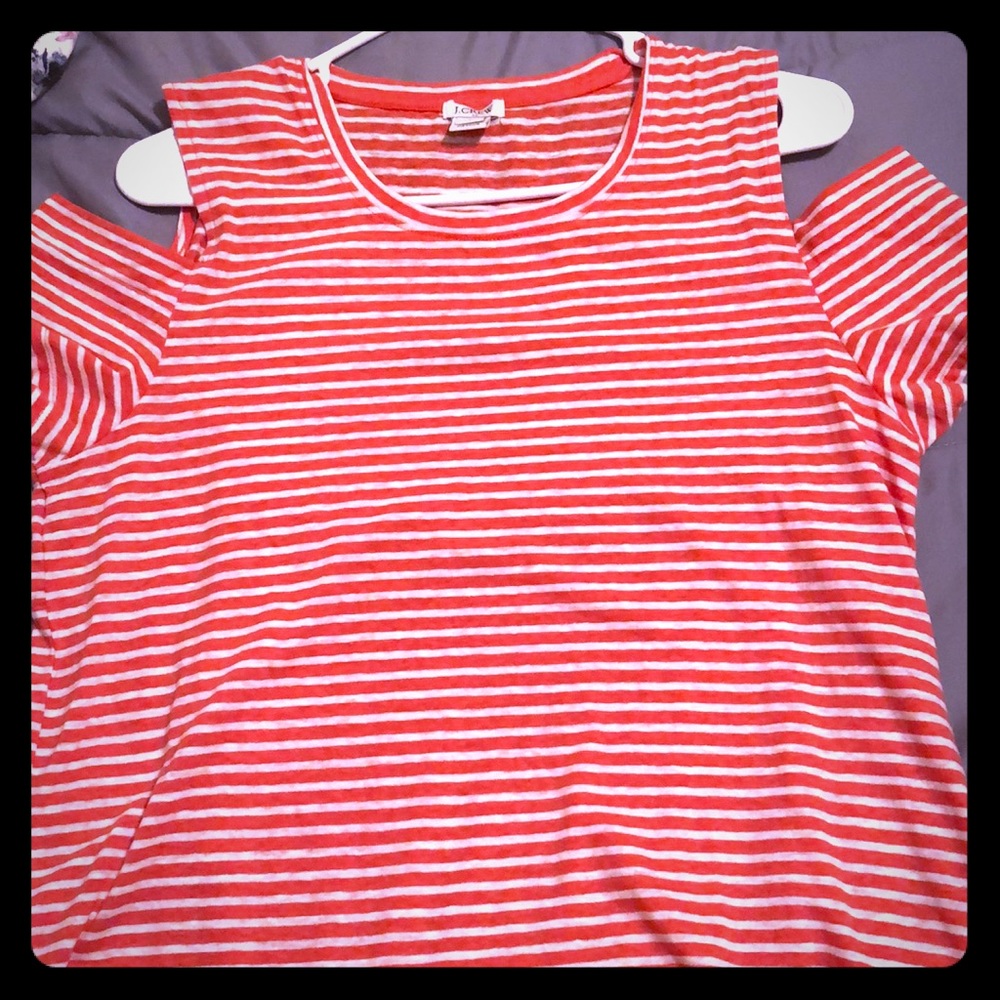 Orange and white striped Talbots top